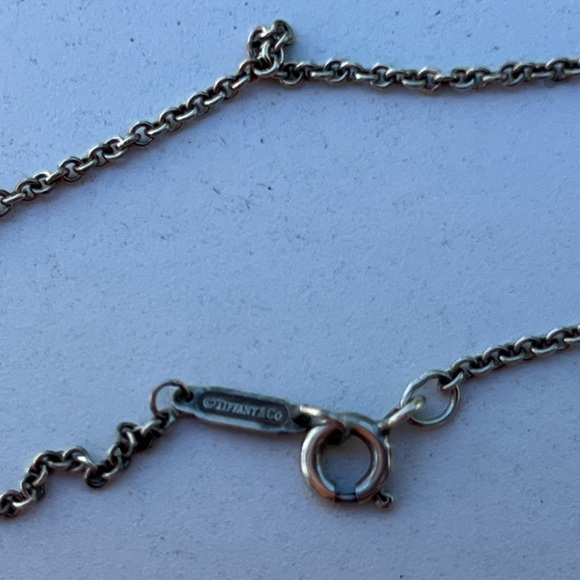 TIFFANY&Co. Tiffany Triple Heart Plate Necklace Silver 925 Women’s RARE - Picture 12 of 16